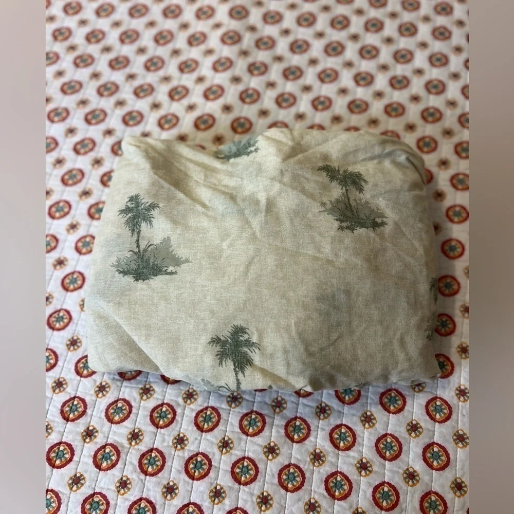 Vintage Westpoint Stevens Full Palm Tree Fitted Sheet